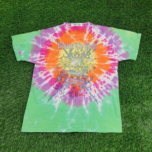 Panama City Tie-Dye Shirt Medium 20x26 Green Peace-&-Love